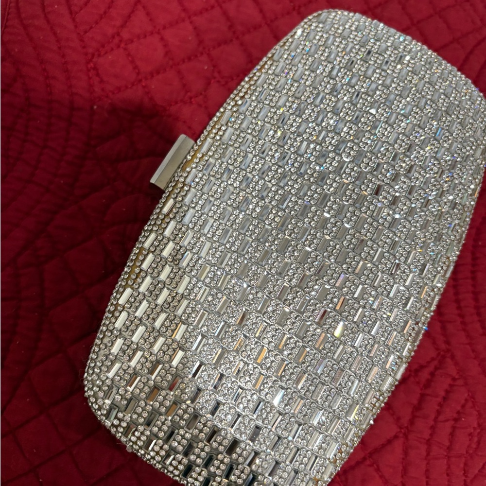 Silver Glitter Clutch